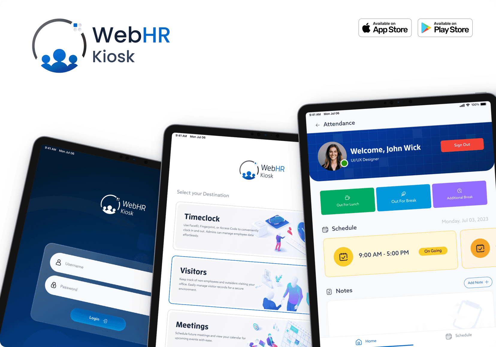 WebHR Kiosk - Time Clock Kiosk